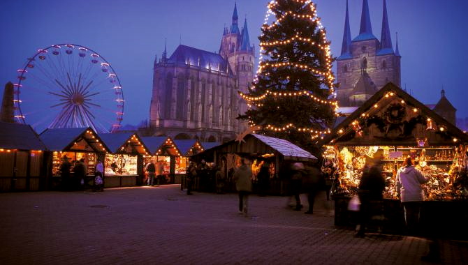 Urlaub Deutschland Reisen - Erfurter Weihnachtsmarkt